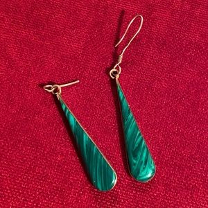 Malachite Earrings - needs repair